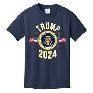 Donald Trump 2024 Presidential Seal Kids T-Shirt