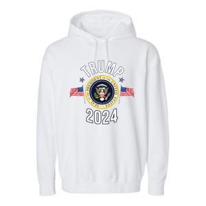 Donald Trump 2024 Presidential Seal Garment-Dyed Fleece Hoodie