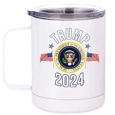 Donald Trump 2024 Presidential Seal 12 oz Stainless Steel Tumbler Cup