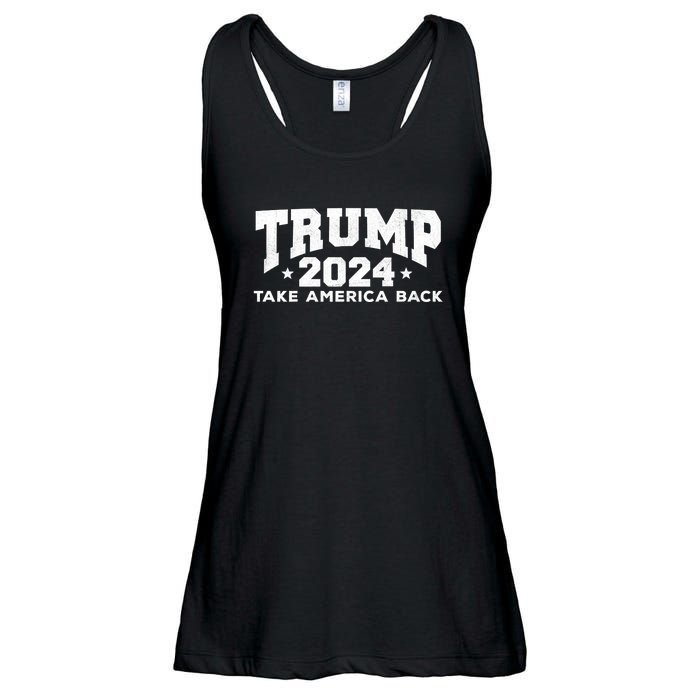 Donald Trump 2024 Take America Back Ladies Essential Flowy Tank