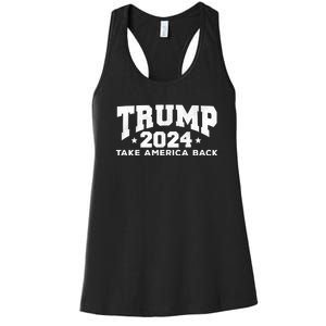 Donald Trump 2024 Take America Back Women's Racerback Tank