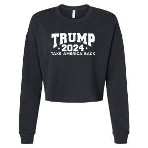 Donald Trump 2024 Take America Back Cropped Pullover Crew