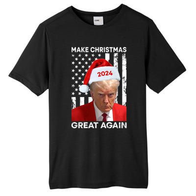 Donald Trump 2024 Make Christmas Great Again American Flag Cool Gift Tall Fusion ChromaSoft Performance T-Shirt