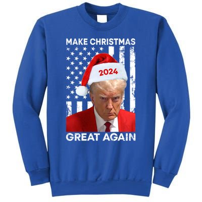 Donald Trump 2024 Make Christmas Great Again American Flag Cool Gift Sweatshirt