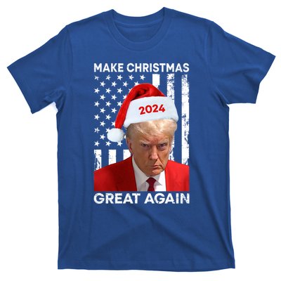 Donald Trump 2024 Make Christmas Great Again American Flag Cool Gift T-Shirt