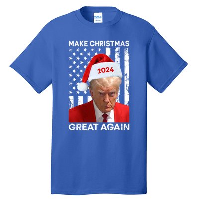 Donald Trump 2024 Make Christmas Great Again American Flag Cool Gift Tall T-Shirt