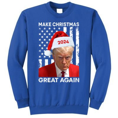 Donald Trump 2024 Make Christmas Great Again American Flag Cool Gift Tall Sweatshirt