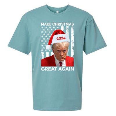 Donald Trump 2024 Make Christmas Great Again American Flag Cool Gift Sueded Cloud Jersey T-Shirt