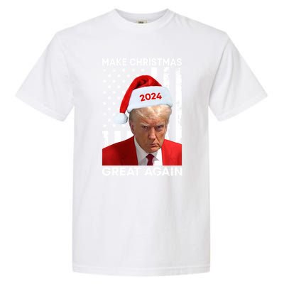 Donald Trump 2024 Make Christmas Great Again American Flag Cool Gift Garment-Dyed Heavyweight T-Shirt