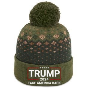 Donald Trump 2024 Take America Back Election The Return The Baniff Cuffed Pom Beanie