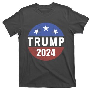 Donald Trump 2024 Election Button Vote 24 President T-Shirt