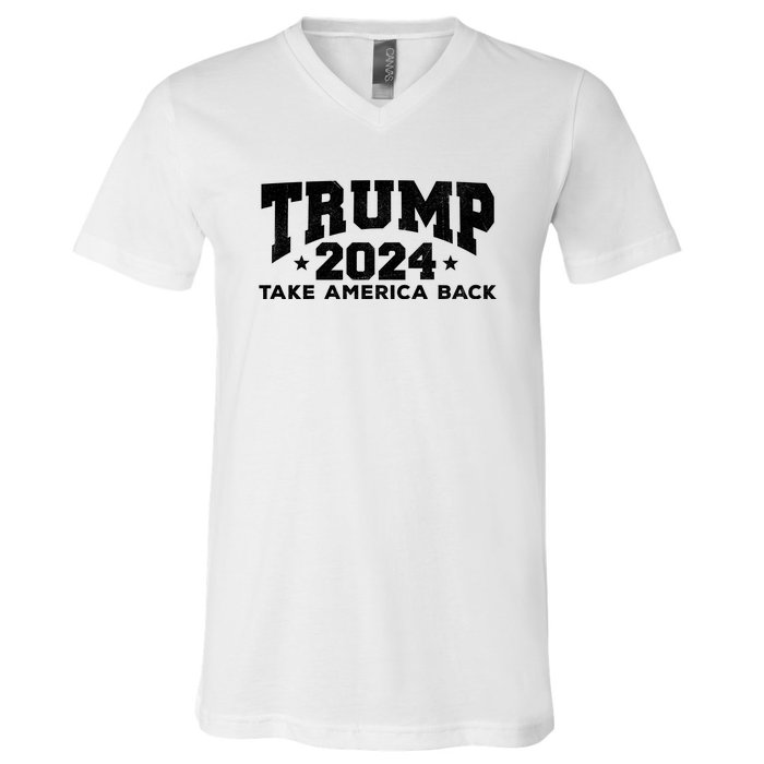 Donald Trump 2024 Take America Back V-Neck T-Shirt