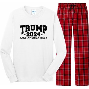 Donald Trump 2024 Take America Back Long Sleeve Pajama Set