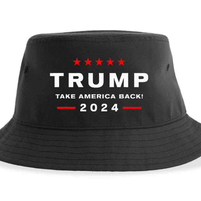 Donald Trump 2024 Take America Back Election The Return Sustainable Bucket Hat