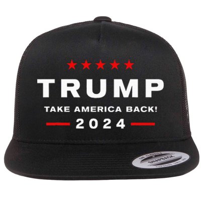 Donald Trump 2024 Take America Back Election The Return Flat Bill Trucker Hat