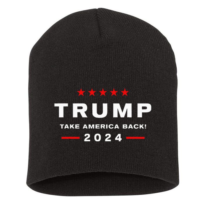 Donald Trump 2024 Take America Back Election The Return Short Acrylic Beanie