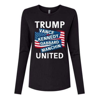 Donald Trump 2024 Joe Manchin Kennedy Gabbard Checkmate Womens Cotton Relaxed Long Sleeve T-Shirt