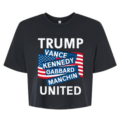 Donald Trump 2024 Joe Manchin Kennedy Gabbard Checkmate Bella+Canvas Jersey Crop Tee