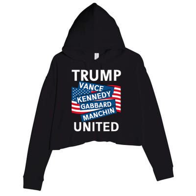 Donald Trump 2024 Joe Manchin Kennedy Gabbard Checkmate Crop Fleece Hoodie