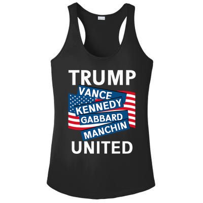 Donald Trump 2024 Joe Manchin Kennedy Gabbard Checkmate Ladies PosiCharge Competitor Racerback Tank