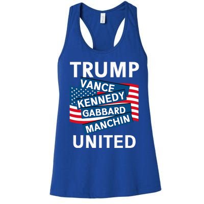 Donald Trump 2024 Joe Manchin Kennedy Gabbard Checkmate Women's Racerback Tank