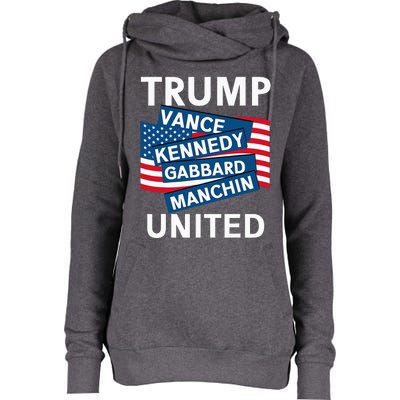 Donald Trump 2024 Joe Manchin Kennedy Gabbard Checkmate Womens Funnel Neck Pullover Hood