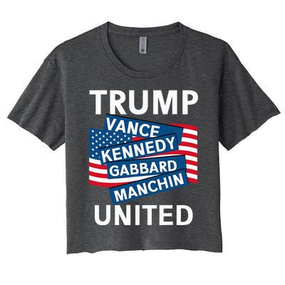 Donald Trump 2024 Joe Manchin Kennedy Gabbard Checkmate Women's Crop Top Tee