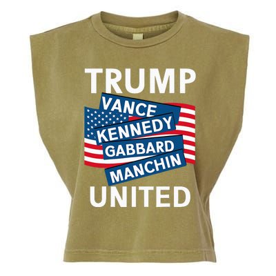 Donald Trump 2024 Joe Manchin Kennedy Gabbard Checkmate Garment-Dyed Women's Muscle Tee