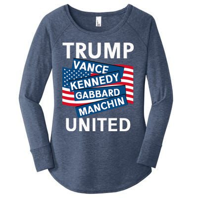 Donald Trump 2024 Joe Manchin Kennedy Gabbard Checkmate Women's Perfect Tri Tunic Long Sleeve Shirt