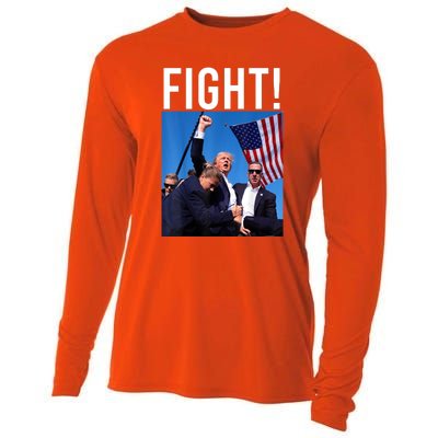 Donald Trump 2024 Fight Fight Fight Trump Rally Gift Cooling Performance Long Sleeve Crew