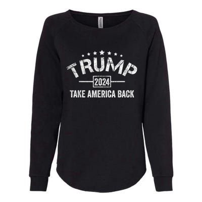 Donald Trump 2024 Take America Back 4th Of July Election Womens California Wash Sweatshirt