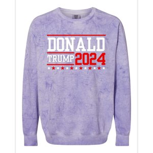 Donald Trump 2024 Colorblast Crewneck Sweatshirt