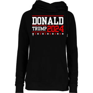 Donald Trump 2024 Womens Funnel Neck Pullover Hood