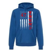 Donald Trump 2024 President American Flag Pro Trump Vintage Gift Premium Hoodie