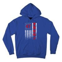 Donald Trump 2024 President American Flag Pro Trump Vintage Gift Tall Hoodie