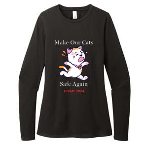 Donald Trump 2024 Funny Cat Conservative Maga Womens CVC Long Sleeve Shirt