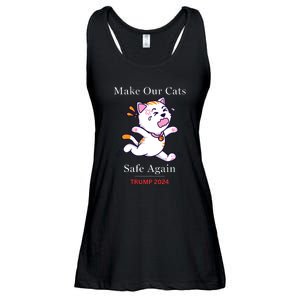 Donald Trump 2024 Funny Cat Conservative Maga Ladies Essential Flowy Tank