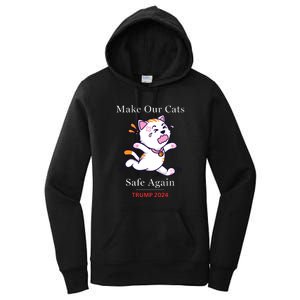 Donald Trump 2024 Funny Cat Conservative Maga Women's Pullover Hoodie