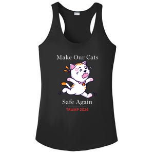 Donald Trump 2024 Funny Cat Conservative Maga Ladies PosiCharge Competitor Racerback Tank