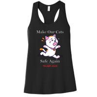 Donald Trump 2024 Funny Cat Conservative Maga Women's Racerback Tank