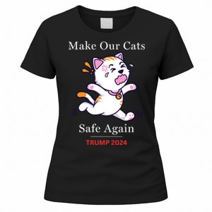 Donald Trump 2024 Funny Cat Conservative Maga Women's T-Shirt