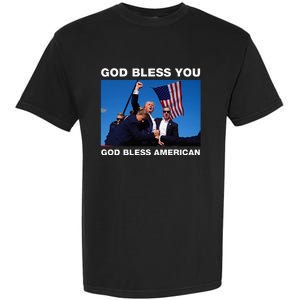 Donald Trump 2024 God Bless You God Bless America Garment-Dyed Heavyweight T-Shirt