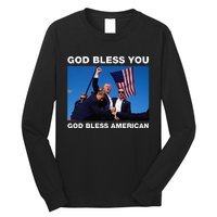 Donald Trump 2024 God Bless You God Bless America Long Sleeve Shirt