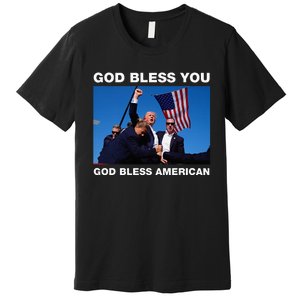 Donald Trump 2024 God Bless You God Bless America Premium T-Shirt