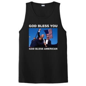 Donald Trump 2024 God Bless You God Bless America PosiCharge Competitor Tank