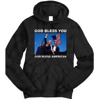 Donald Trump 2024 God Bless You God Bless America Tie Dye Hoodie