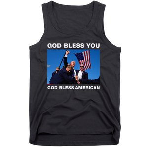 Donald Trump 2024 God Bless You God Bless America Tank Top