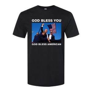 Donald Trump 2024 God Bless You God Bless America Softstyle CVC T-Shirt