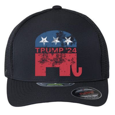 Donald Trump 2024 For President Pro Trump Vintage Republicantage Republican Flexfit Unipanel Trucker Cap