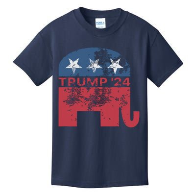 Donald Trump 2024 For President Pro Trump Vintage Republicantage Republican Kids T-Shirt